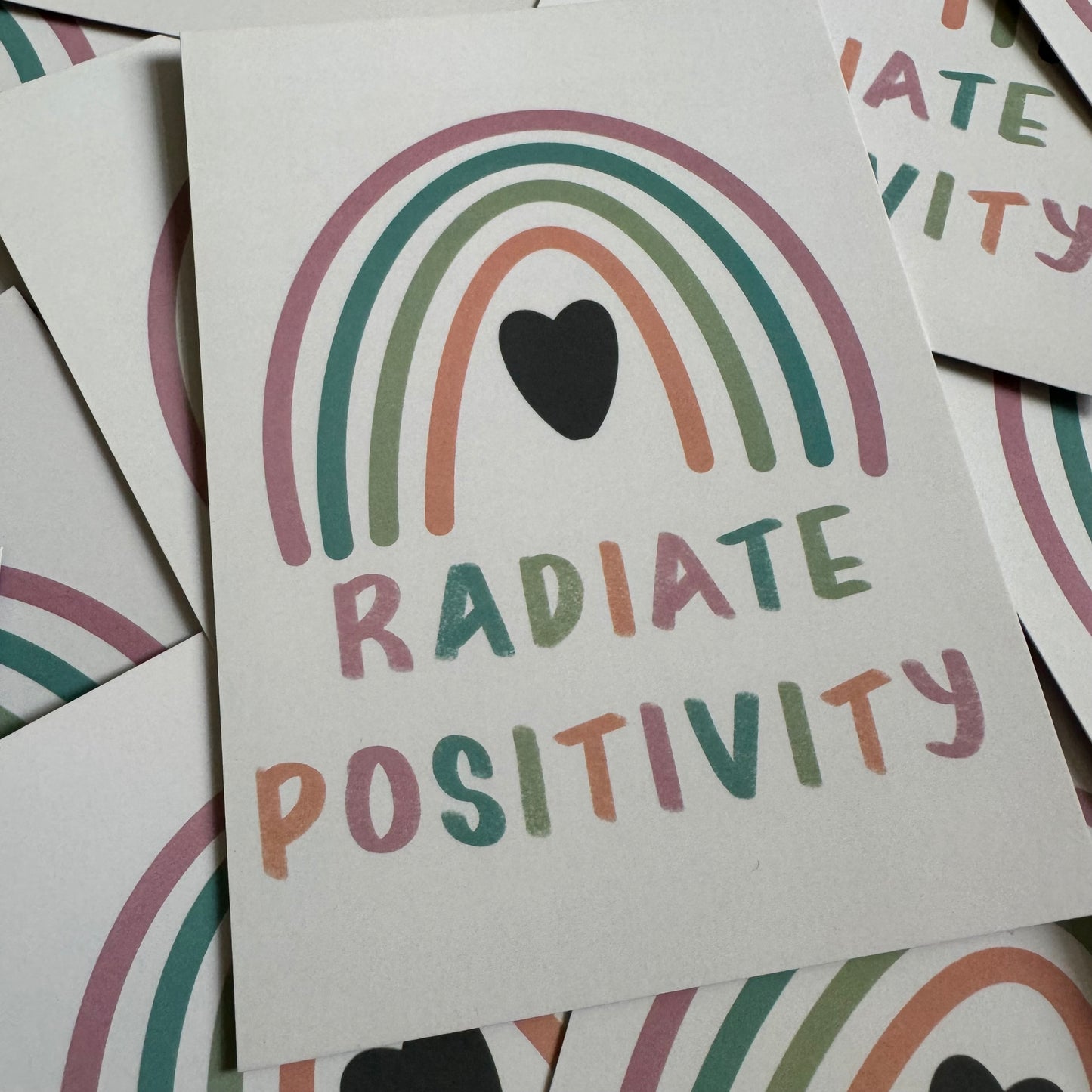 Radiate Positivity | A6 blank back postcard