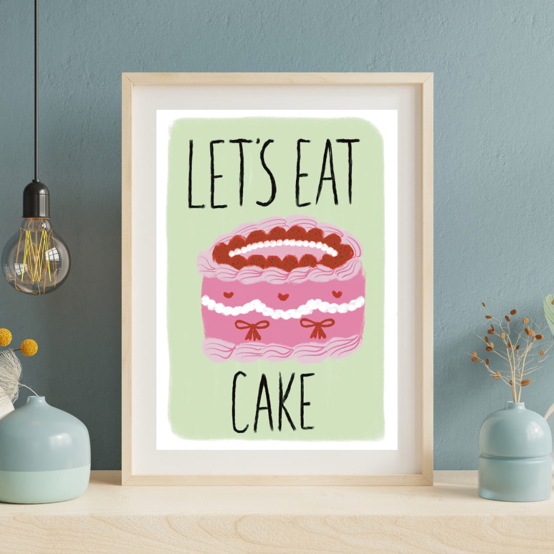 Let’s eat cake | A4 art print