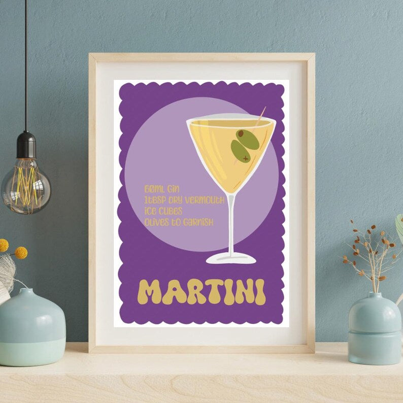 Martini Cocktail | A4 art print