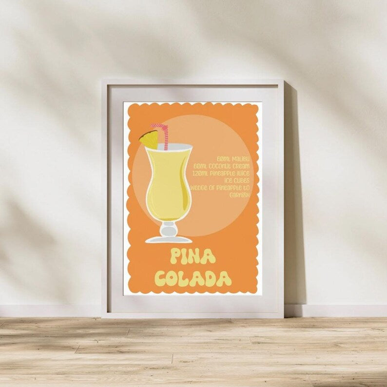 Pina Colada Cocktail | A4 art print