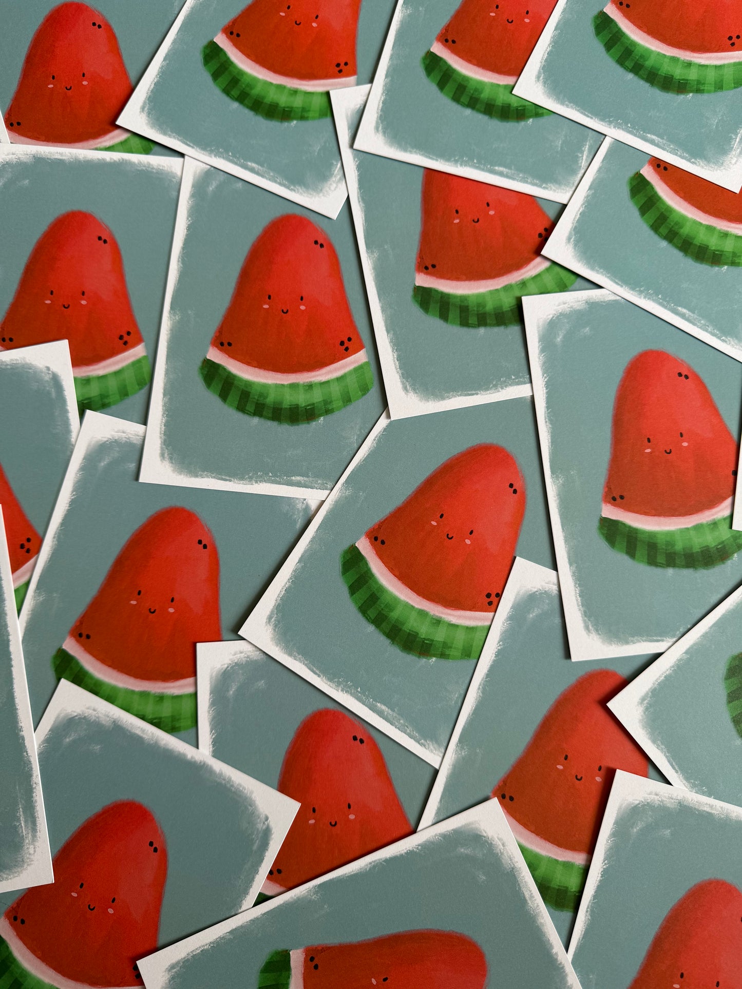 Happy watermelon | A6 blank back postcard