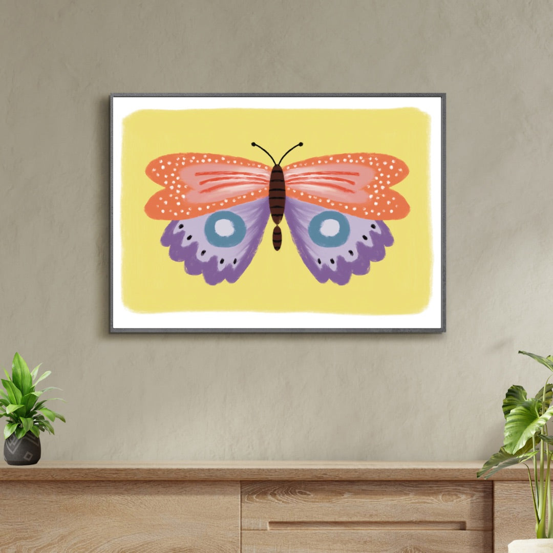Yellow Butterfly | A4 art print