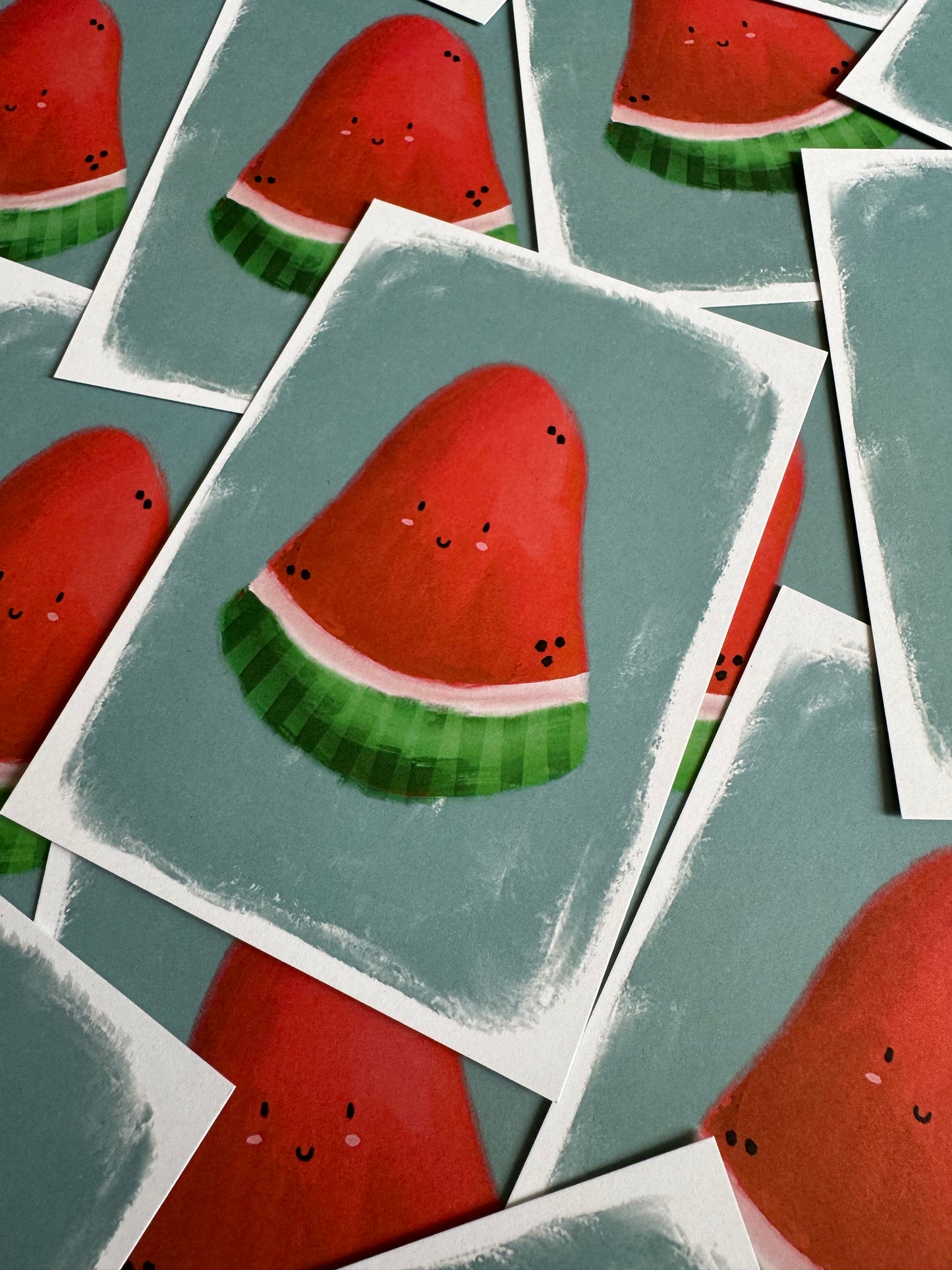 Happy watermelon | A6 blank back postcard