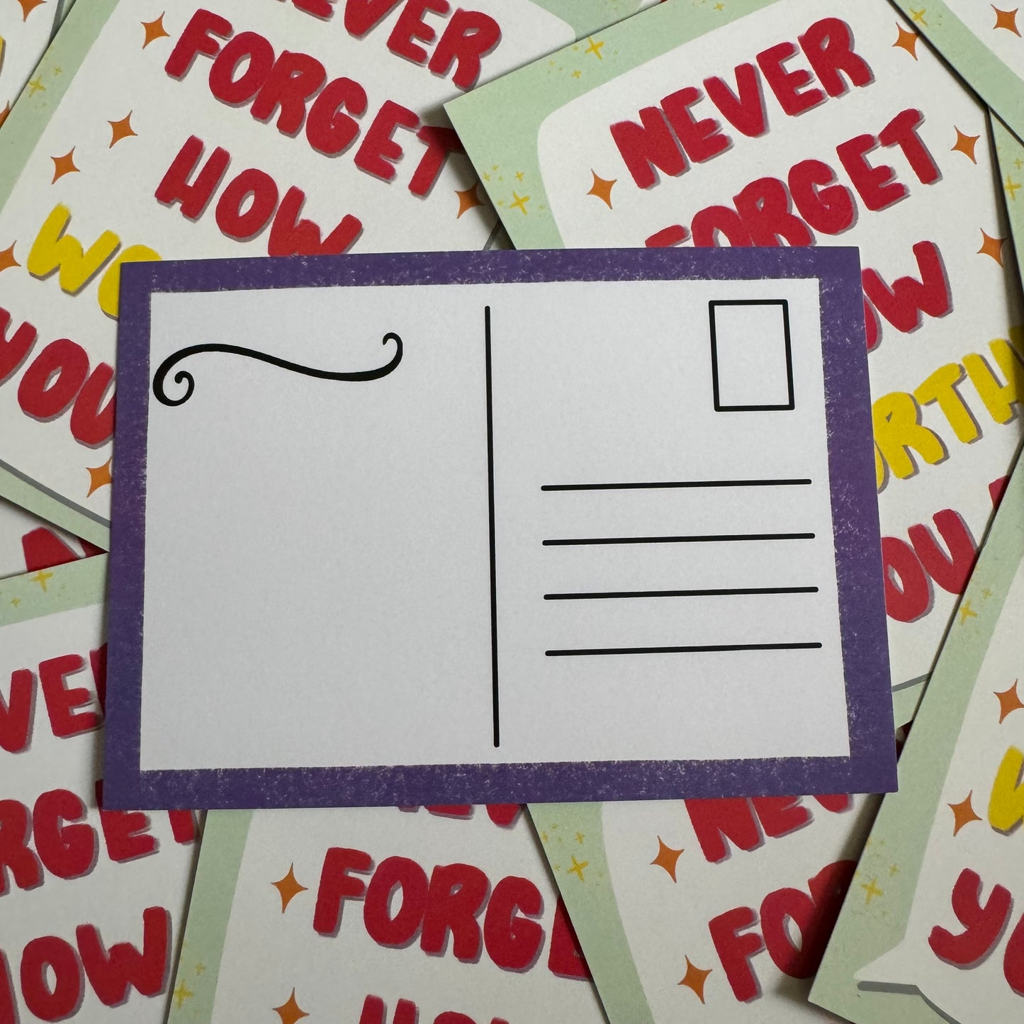 Never Forget How Worthy You Are  | A6 blank back postcard