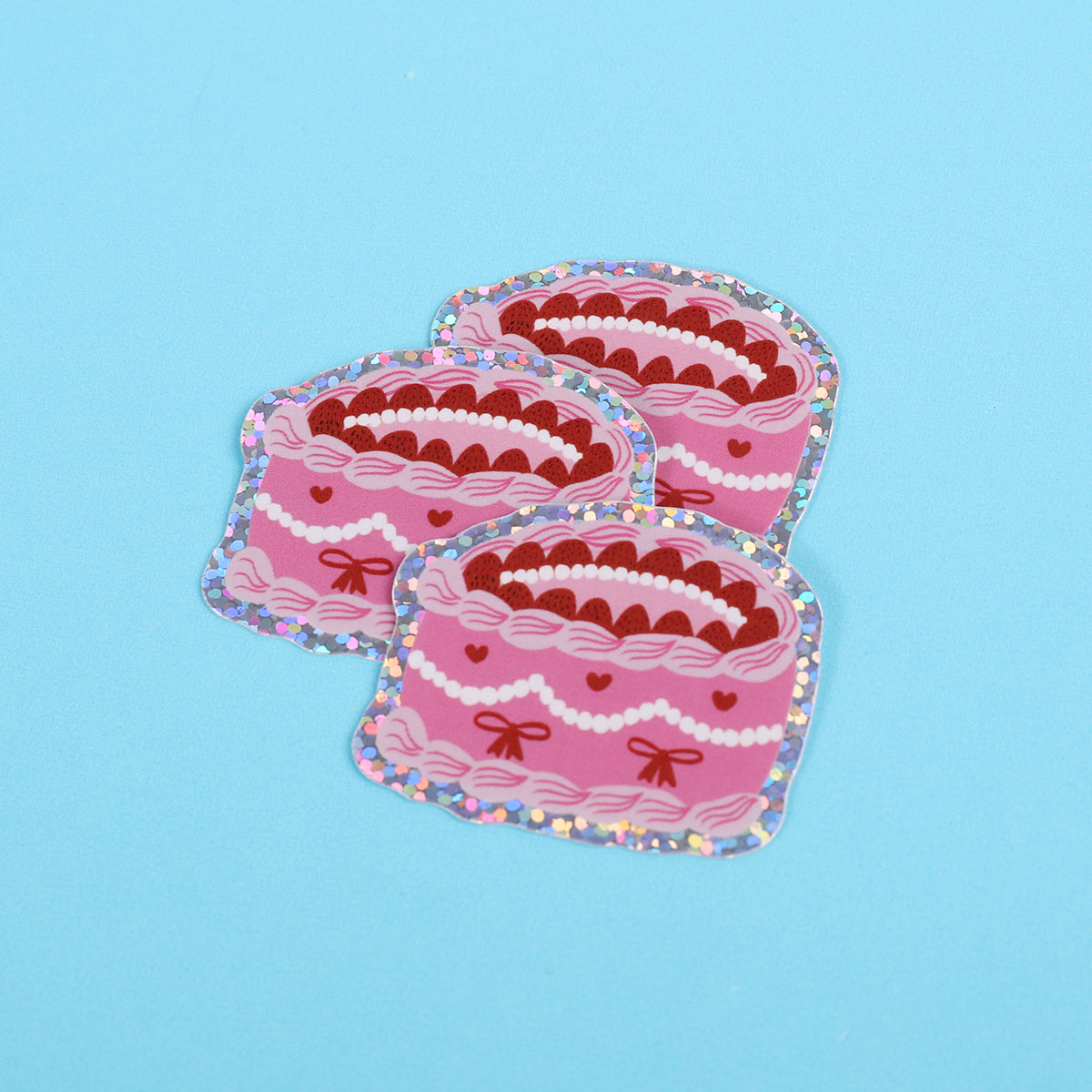 Vintage cake | Small Glitter Sticker