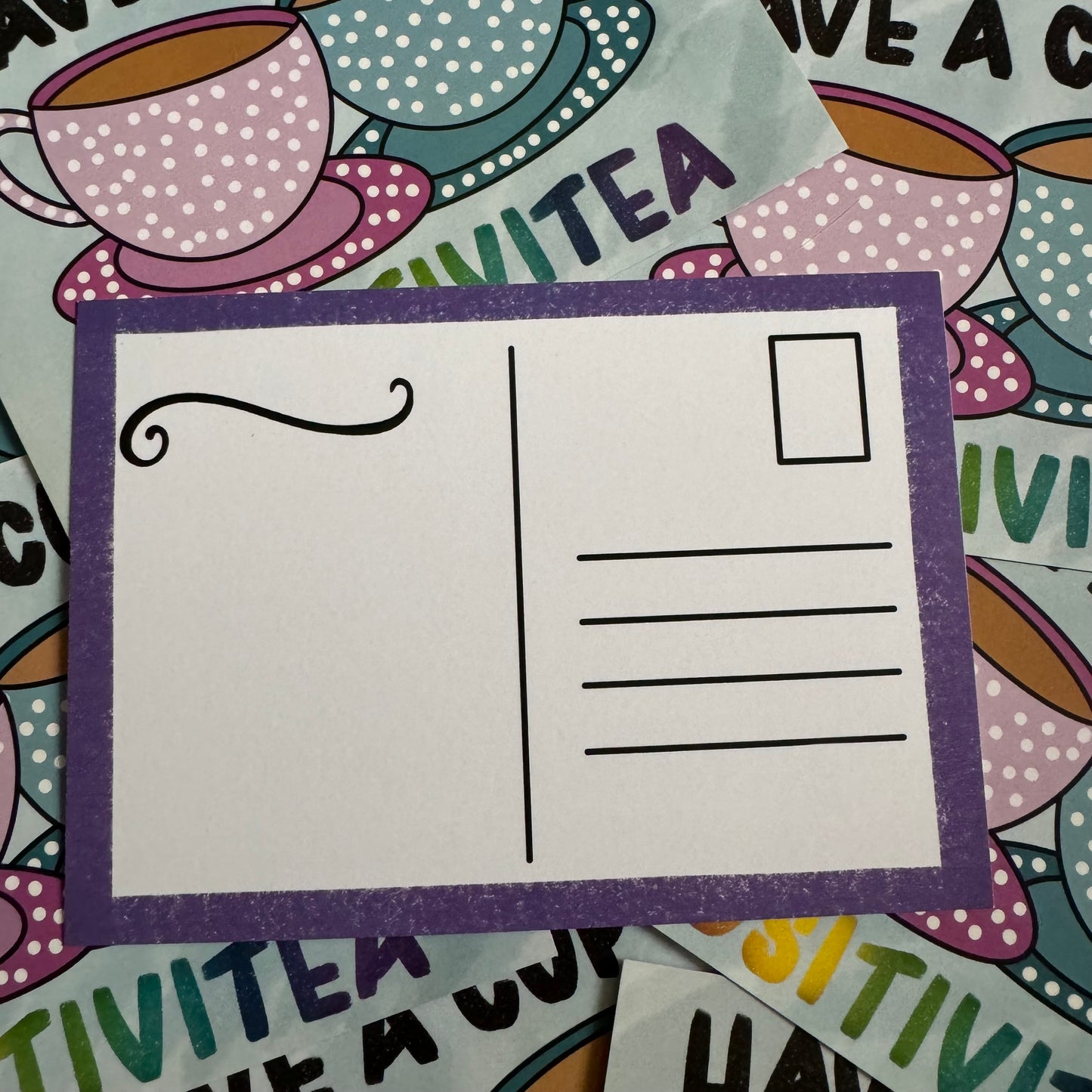 Have a Cup of Positivitea  | A6 blank back postcard