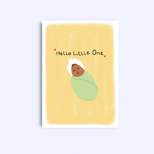 Hello little one | A6 Greeting Card With Envelope