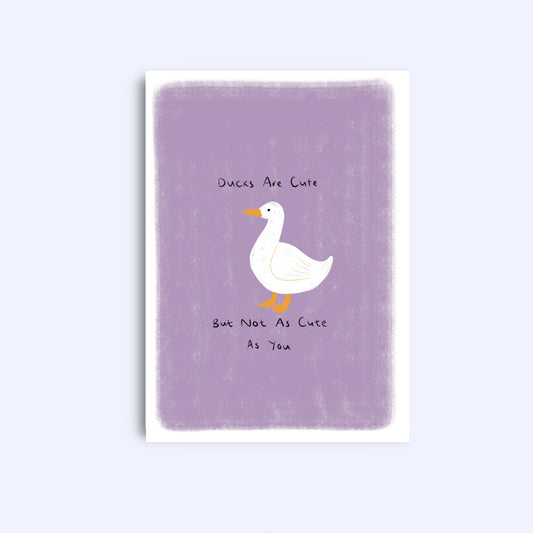 Ducks are cute | A6 Greeting Card With Envelope