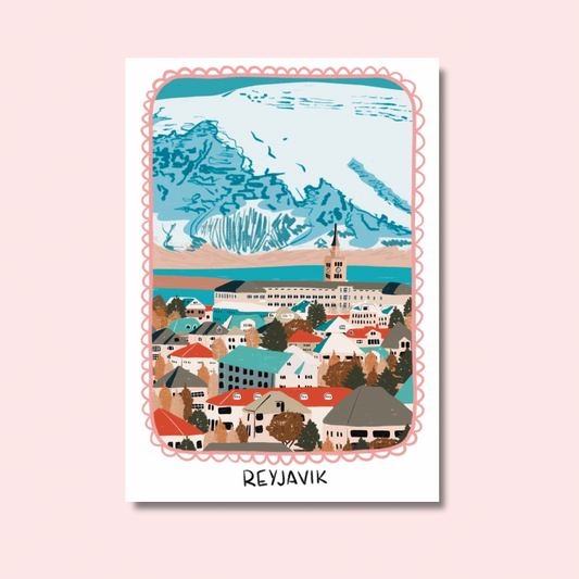 Reyjavik City Design | A4 art print