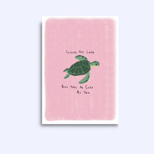 Turtles are cute | A6 Greeting Card With Envelope