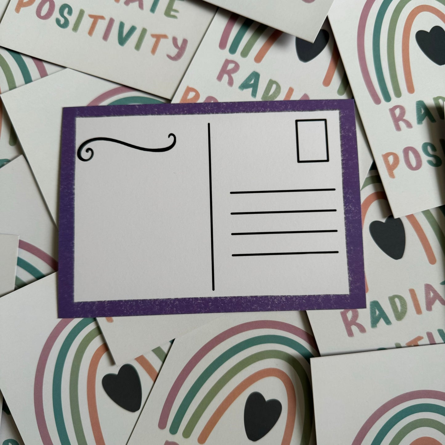 Radiate Positivity  | A6 blank back postcard