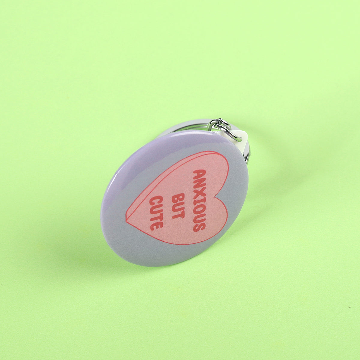 Anxious but cute | Mirror key chain