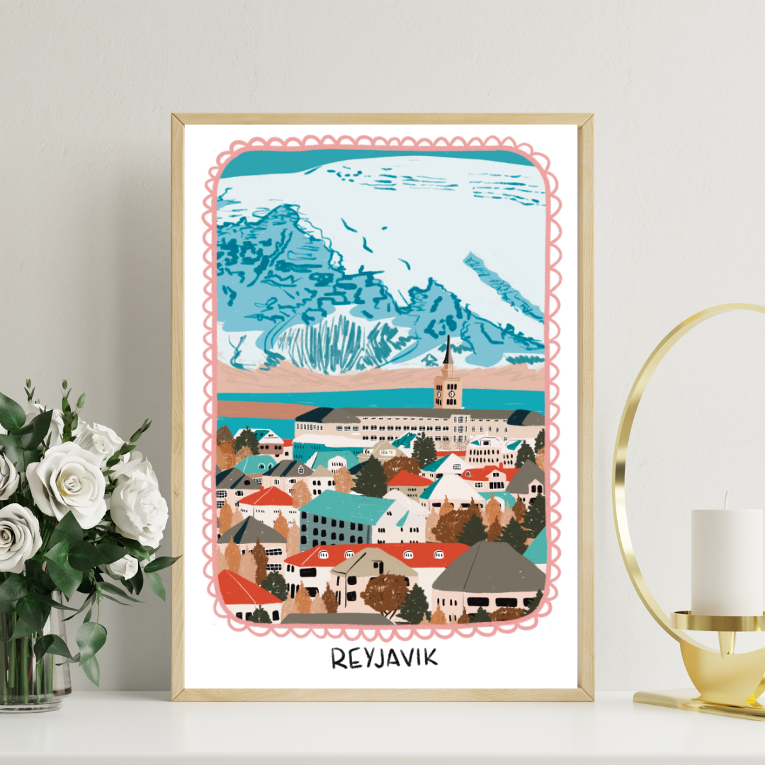 Reyjavik City Design | A4 art print
