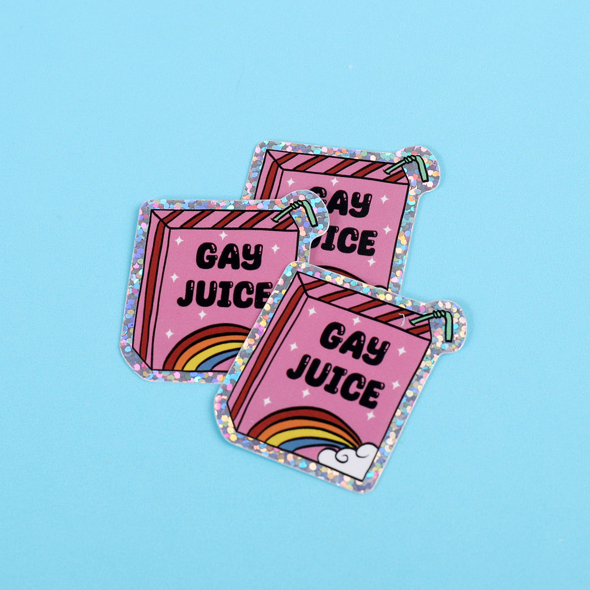 Gay Juice | Small Glitter Sticker