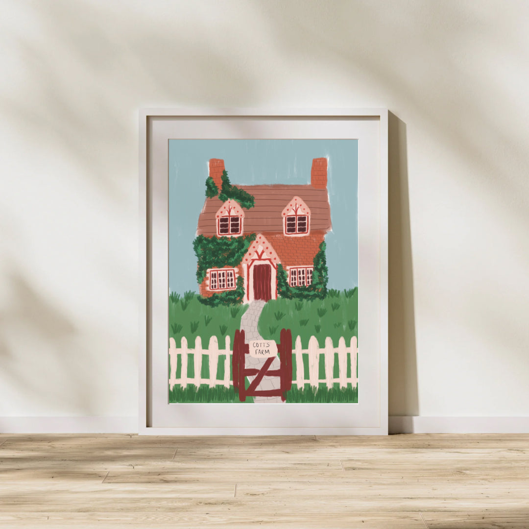 Cottage at the end of the road | A4 art print