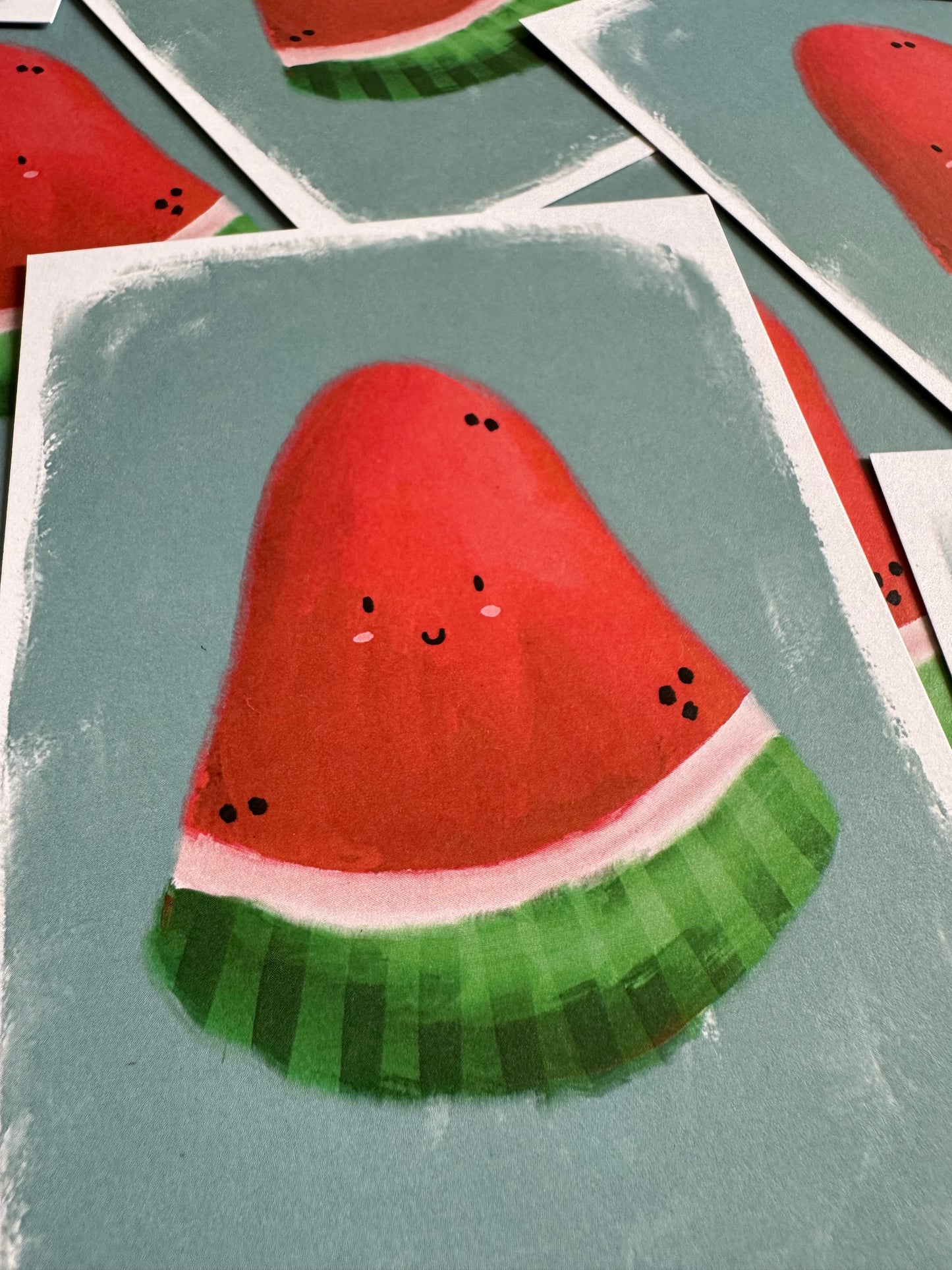 Happy watermelon | A6 blank back postcard