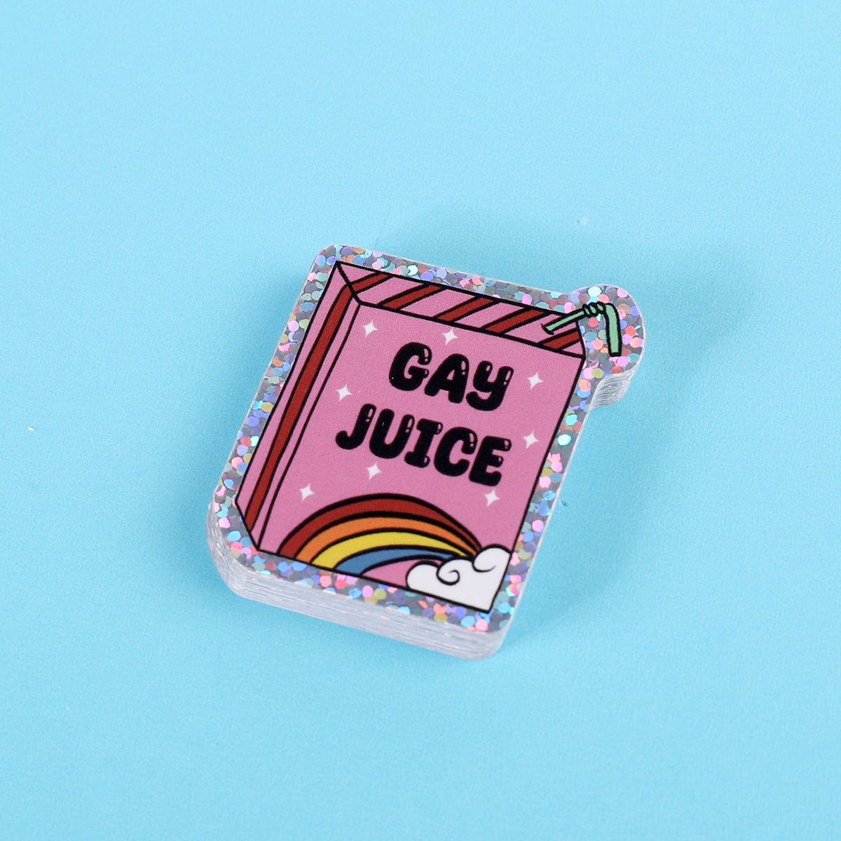 Gay Juice | Small Glitter Sticker