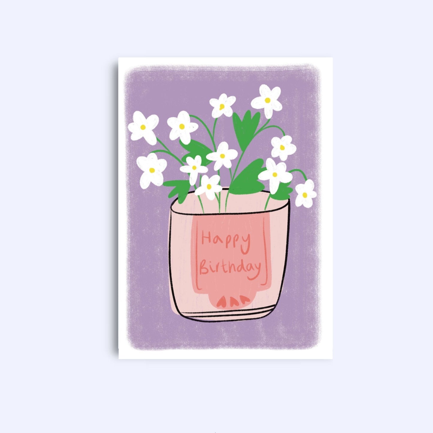 Happy birthday flowers | A6 Greeting Card With Envelope