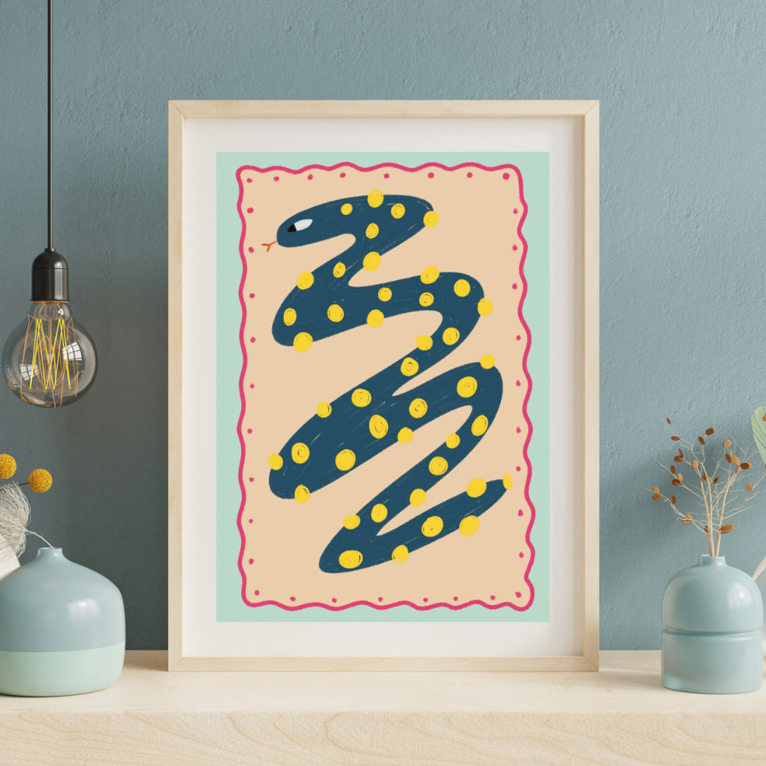 Squiggly Snake | A4 art print