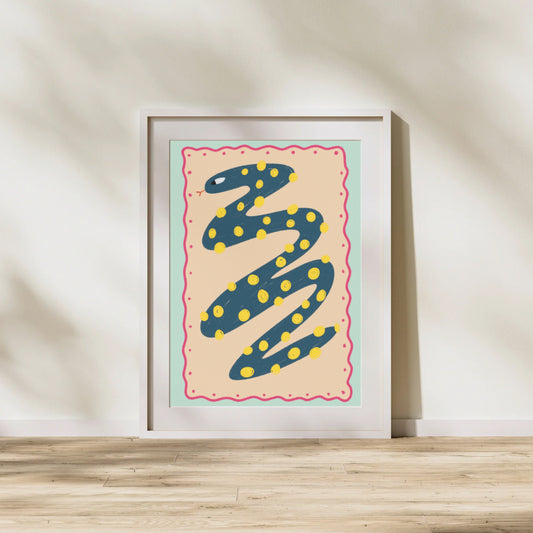 Squiggly Snake | A4 art print