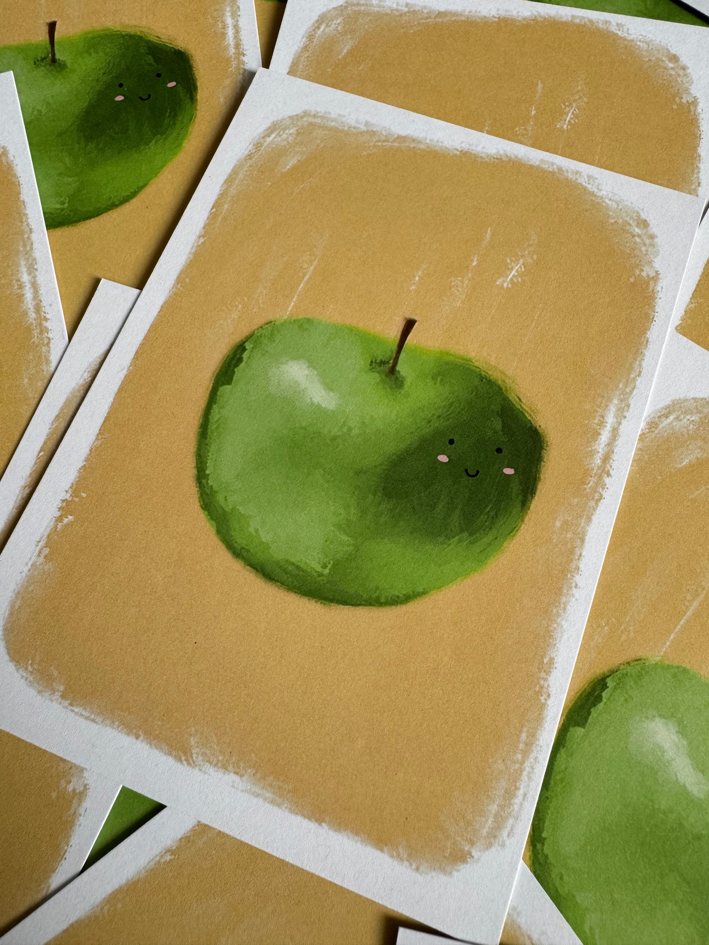 Happy Apple | A6 blank back postcard